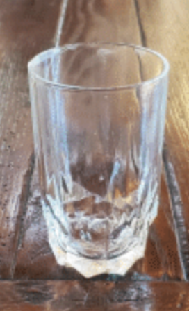 Faceted small glass