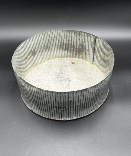 Large Round Galvanized Floral