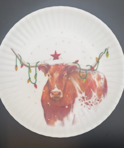 Longhorn Christmas Salad Plate