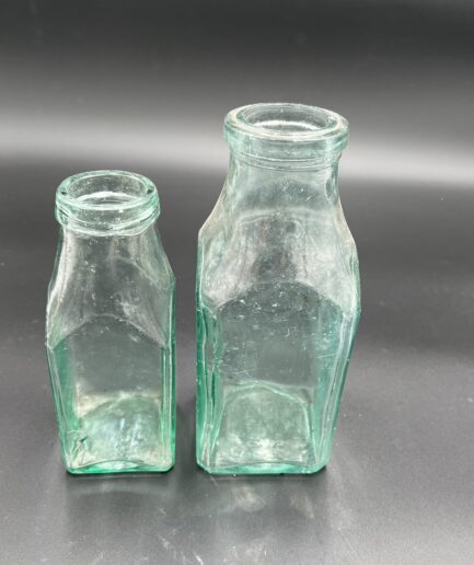 Green Glass Milk Bottles