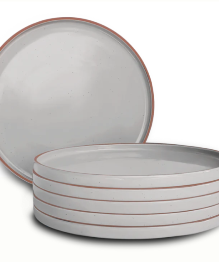Mora Rimmed Plate Earl Grey