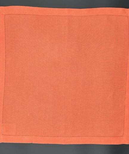 PB Orange Hemstitch Linen Napkin