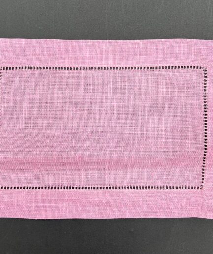 Pink Sferra Hemstitch Rectangular Napkins