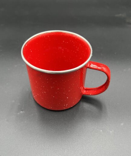 Red Enamelware Mug