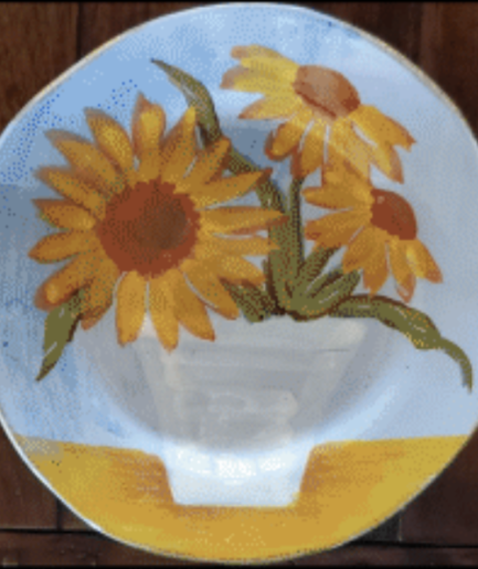 Vietri Sunflower Plate