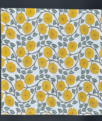 Yellow with Blue Flower Napkin